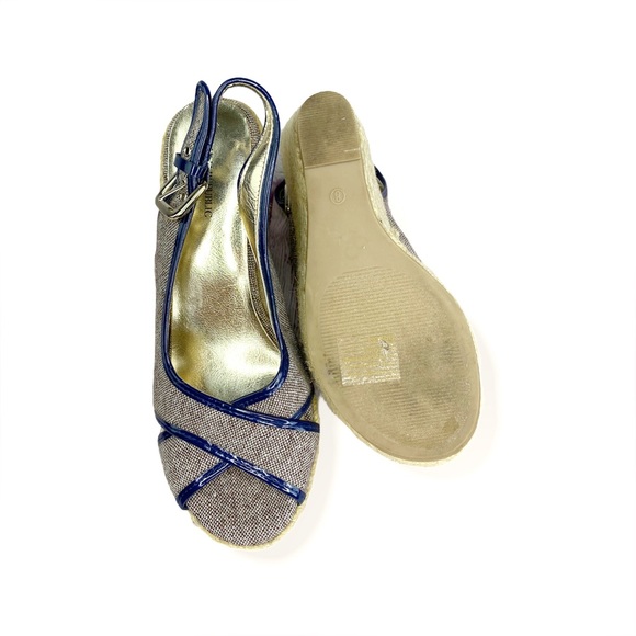 Banana Republic Blue Platform Wedge Heels - Picture 3 of 3